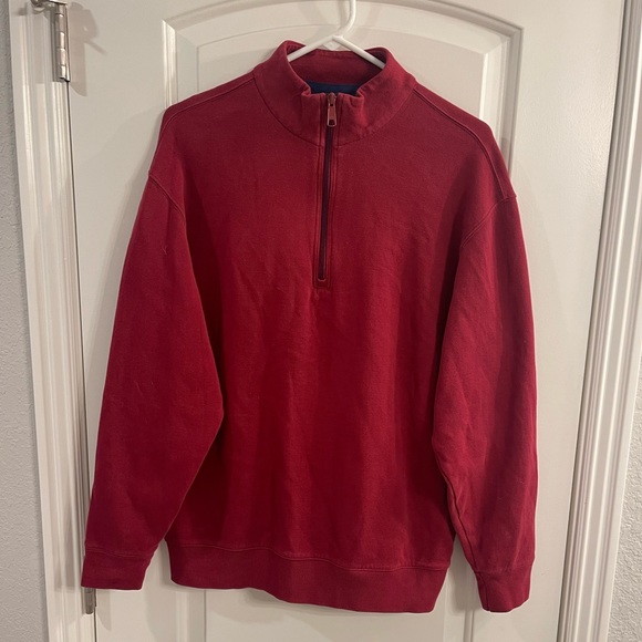 Rountree and York Quarter Zip- red - Picture 1 of 3